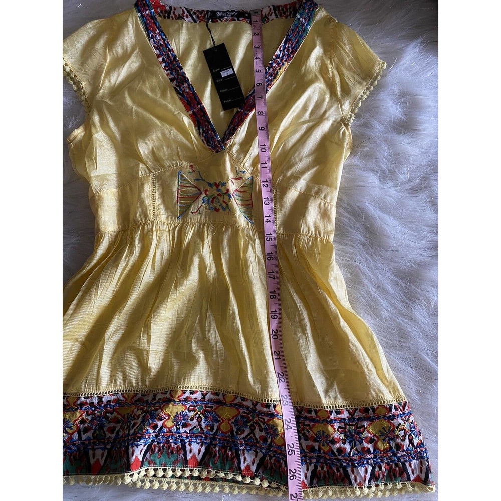 MISS KELLY 1999 Women's Top size M, Yellow.